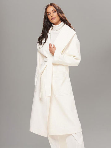 Maddy White Longline Overcoat