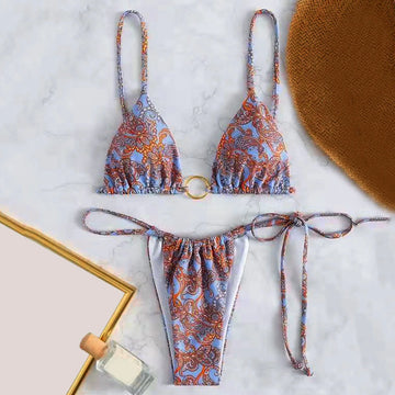 Paisley Print Bikini