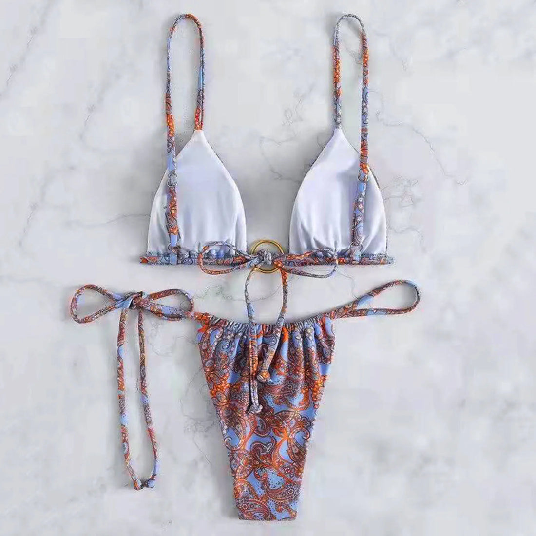 Paisley Print Bikini